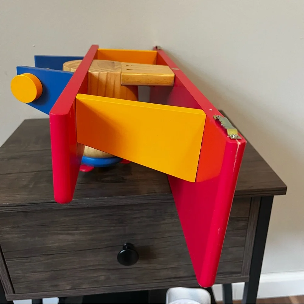 Restore & Restyle Kids Wood Airplane Shelf Primary Colors